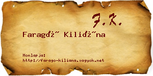 Faragó Kiliána névjegykártya